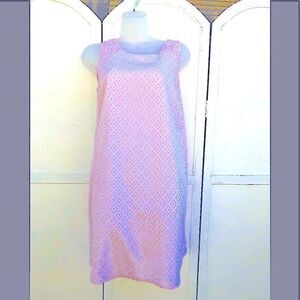 🛑🛑 SOLD SOLD🛑🛑***LOFT Petite PINK SLEEVELESS PRINT DRESS Sz SP (B026)